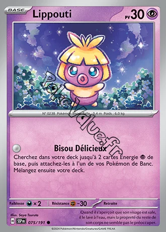 Carte Pokémon Lippouti  n°075 de la série Étincelles Déferlantes