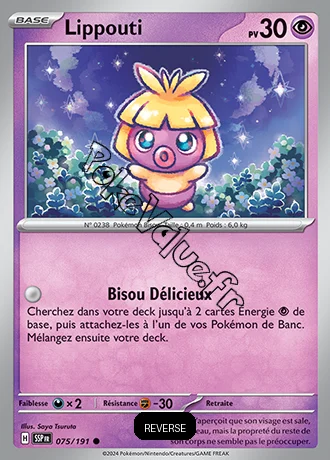 Carte Pokémon Lippouti  Reverse n°075 de la série Étincelles Déferlantes