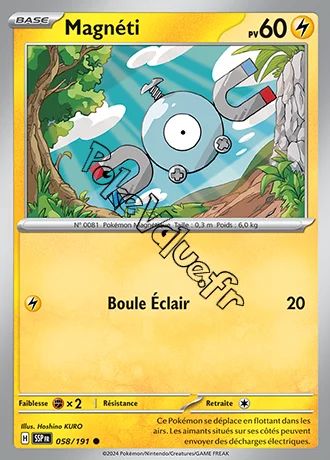 Carte Pokémon Magnéti n°058 de la série Étincelles Déferlantes