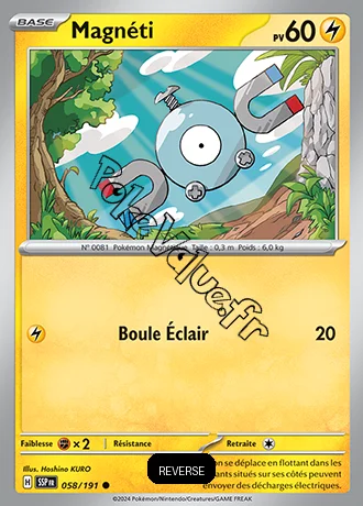 Carte Pokémon Magnéti Reverse n°058 de la série Étincelles Déferlantes