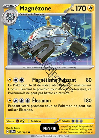 Carte Pokémon Magnézone Reverse n°060 de la série Étincelles Déferlantes