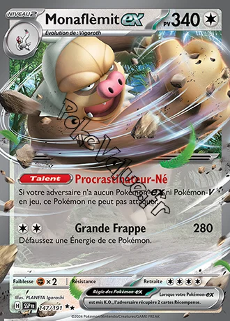 Carte Pokémon Monaflèmit ex n°147 de la série Étincelles Déferlantes