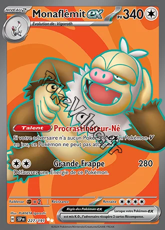 Carte Pokémon Monaflèmit ex  n°227 de la série Étincelles Déferlantes