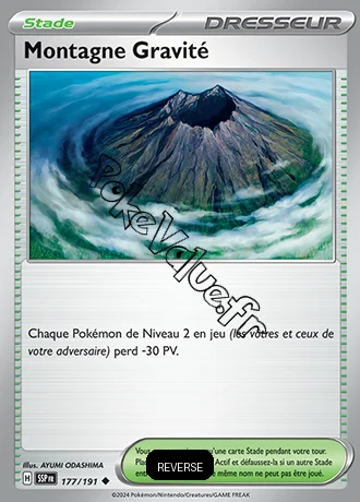 Carte Pokémon Montagne Gravité Reverse n°177 de la série Étincelles Déferlantes