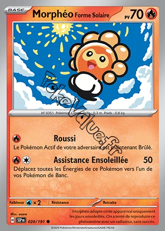Carte Pokémon Morphéo Forme Solaire n°020 de la série Étincelles Déferlantes