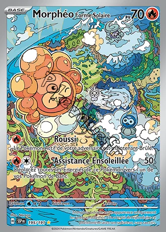 Carte Pokémon Morphéo Forme Solaire n°195 de la série Étincelles Déferlantes