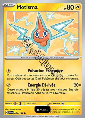Carte Pokémon Motisma  Reverse n°061 de la série Étincelles Déferlantes