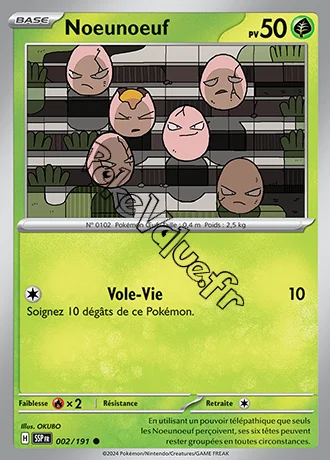 Carte Pokémon Noeunoeuf  n°002 de la série Étincelles Déferlantes