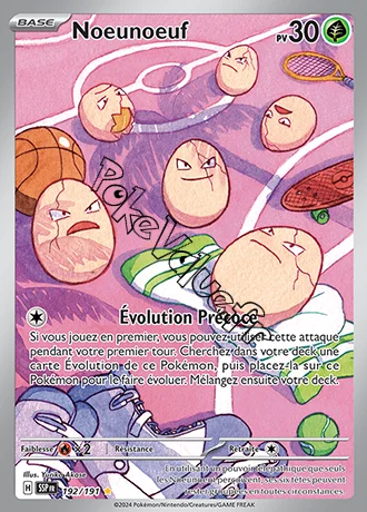 Carte Pokémon Noeunoeuf  n°192 de la série Étincelles Déferlantes