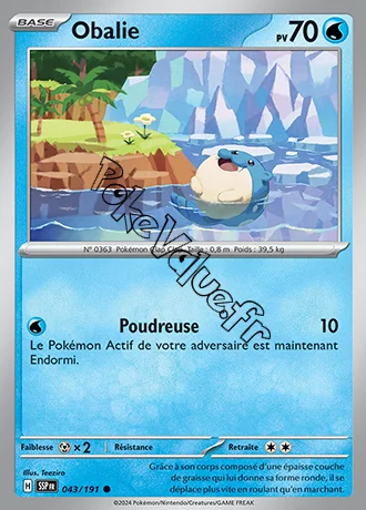 Carte Pokémon Obalie  n°043 de la série Étincelles Déferlantes