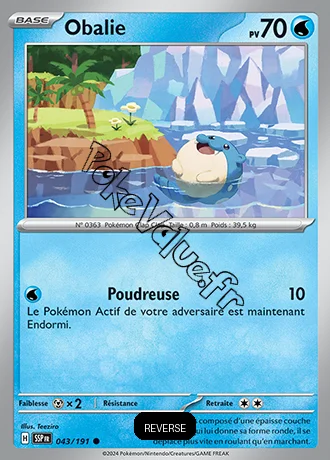 Carte Pokémon Obalie  Reverse n°043 de la série Étincelles Déferlantes