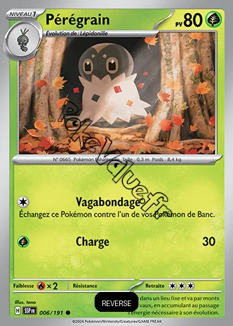 Carte Pokémon Pérégrain Reverse n°006 de la série Étincelles Déferlantes