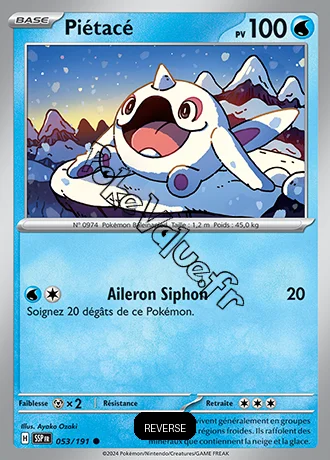 Carte Pokémon Piétacé Reverse n°053 de la série Étincelles Déferlantes