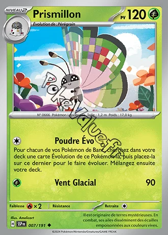 Carte Pokémon Prismillon  n°007 de la série Étincelles Déferlantes