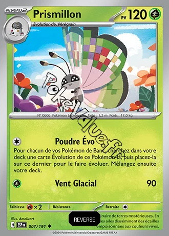 Carte Pokémon Prismillon  Reverse n°007 de la série Étincelles Déferlantes