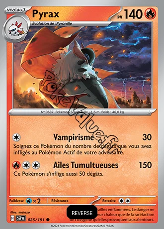 Carte Pokémon Pyrax  Reverse n°025 de la série Étincelles Déferlantes