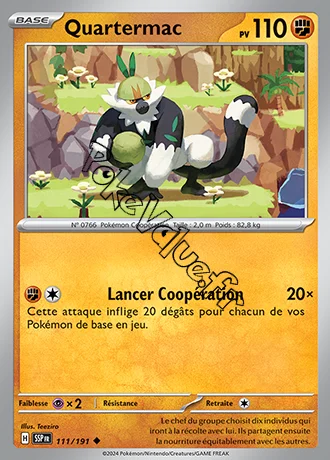 Carte Pokémon Quartermac  n°111 de la série Étincelles Déferlantes
