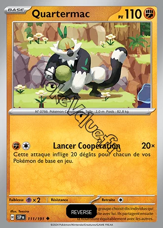 Carte Pokémon Quartermac  Reverse n°111 de la série Étincelles Déferlantes