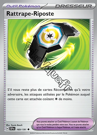 Carte Pokémon Rattrape Riposte n°169 de la série Étincelles Déferlantes