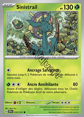 Carte Pokémon Sinistrail  n°010 de la série Étincelles Déferlantes