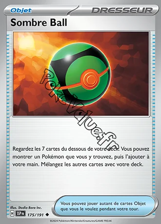 Carte Pokémon Sombre Ball n°175 de la série Étincelles Déferlantes