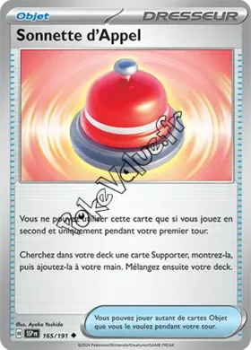 Carte Pokémon Sonnette d’Appel n°165 de la série Étincelles Déferlantes