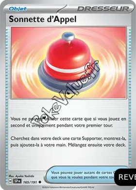 Carte Pokémon Sonnette d’Appel Reverse n°165 de la série Étincelles Déferlantes