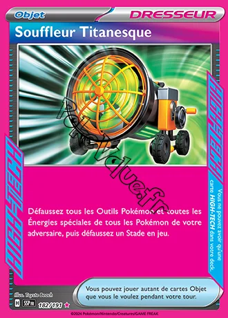 Carte Pokémon Souffleur Titanesque n°182 de la série Étincelles Déferlantes