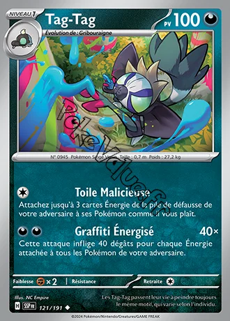 Carte Pokémon Tag Tag n°121 de la série Étincelles Déferlantes
