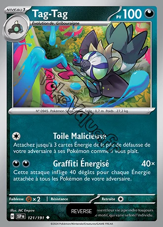 Carte Pokémon Tag Tag Reverse n°121 de la série Étincelles Déferlantes