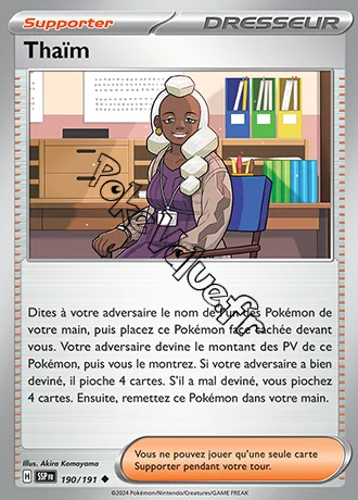 Carte Pokémon Thaïm n°190 de la série Étincelles Déferlantes