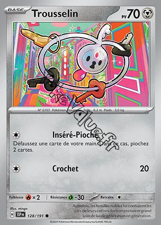 Carte Pokémon Trousselin  n°128 de la série Étincelles Déferlantes