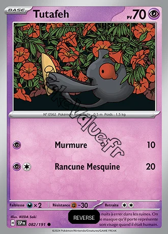 Carte Pokémon Tutafeh  Reverse n°082 de la série Étincelles Déferlantes