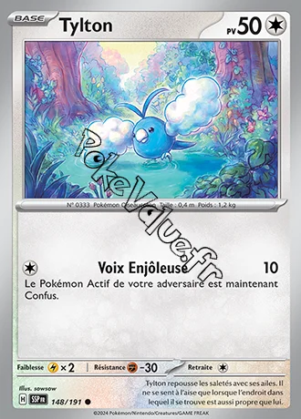 Carte Pokémon Tylton  n°148 de la série Étincelles Déferlantes