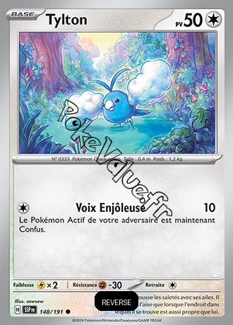 Carte Pokémon Tylton  Reverse n°148 de la série Étincelles Déferlantes