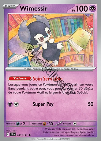 Carte Pokémon Wimessir  n°093 de la série Étincelles Déferlantes