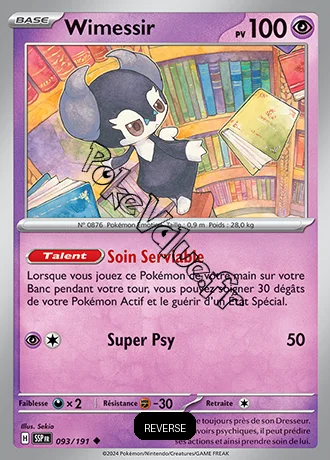 Carte Pokémon Wimessir  Reverse n°093 de la série Étincelles Déferlantes