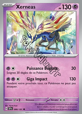 Carte Pokémon Xerneas  n°088 de la série Étincelles Déferlantes