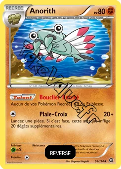 Carte Pokémon Anorith  Reverse n°56 de la série Offensive Vapeur