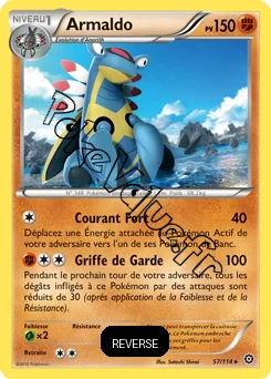 Carte Pokémon Armaldo  Reverse n°57 de la série Offensive Vapeur