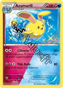 Carte Pokémon Azumarill  n°77 de la série Offensive Vapeur