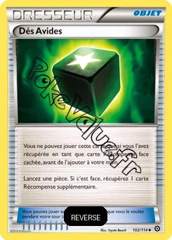 Carte Pokémon Dés Avides Reverse n°102 de la série Offensive Vapeur