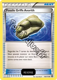 Carte Pokémon Fossile Griffe Anorith Reverse n°100 de la série Offensive Vapeur
