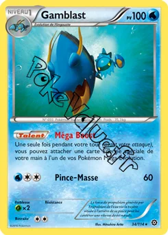 Carte Pokémon Gamblast  n°34 de la série Offensive Vapeur