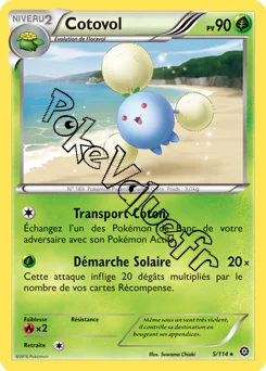 Carte Pokémon Jumpluff  n°5 de la série Offensive Vapeur