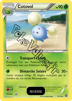 Carte Pokémon Jumpluff  Reverse n°5 de la série Offensive Vapeur