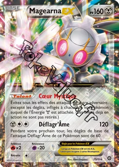 Carte Pokémon Magearna EX  n°75 de la série Offensive Vapeur