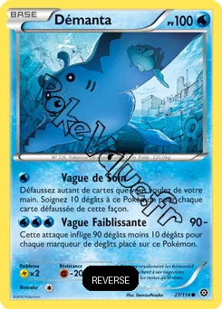 Carte Pokémon Mantine  Reverse n°27 de la série Offensive Vapeur