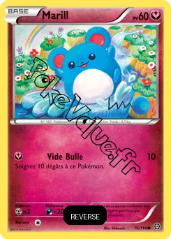 Carte Pokémon Marill  Reverse n°76 de la série Offensive Vapeur