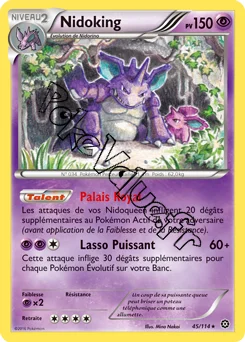 Carte Pokémon Nidoking  n°45 de la série Offensive Vapeur
